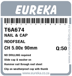 T6A674 - Roof Nail & Cap -T6A674_Label_T